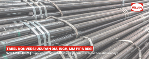 Tabel Konversi Ukuran DN, Inch, mm Pipa Besi